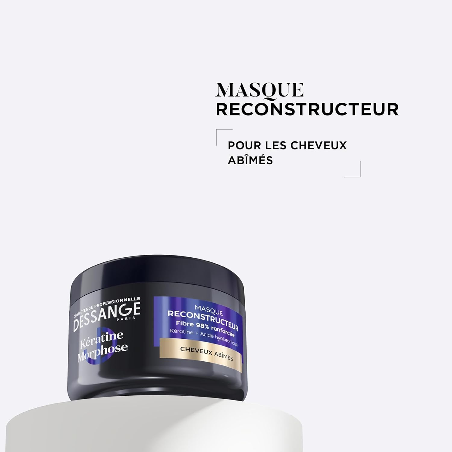 DESSANGE - Routine Kératine Morphose - 280ml/280ml/50ml - Répare et scelle la fibre, cheveux secs