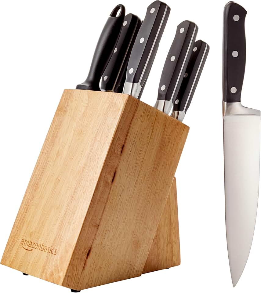 melyano Basics - Bloc de couteaux 9 pièces - noir - ensemble tout-en-un