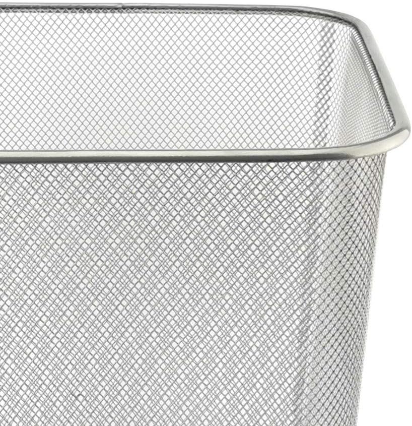 D.RECT - Corbeille bureau 18L métal maille - argent, design élégant