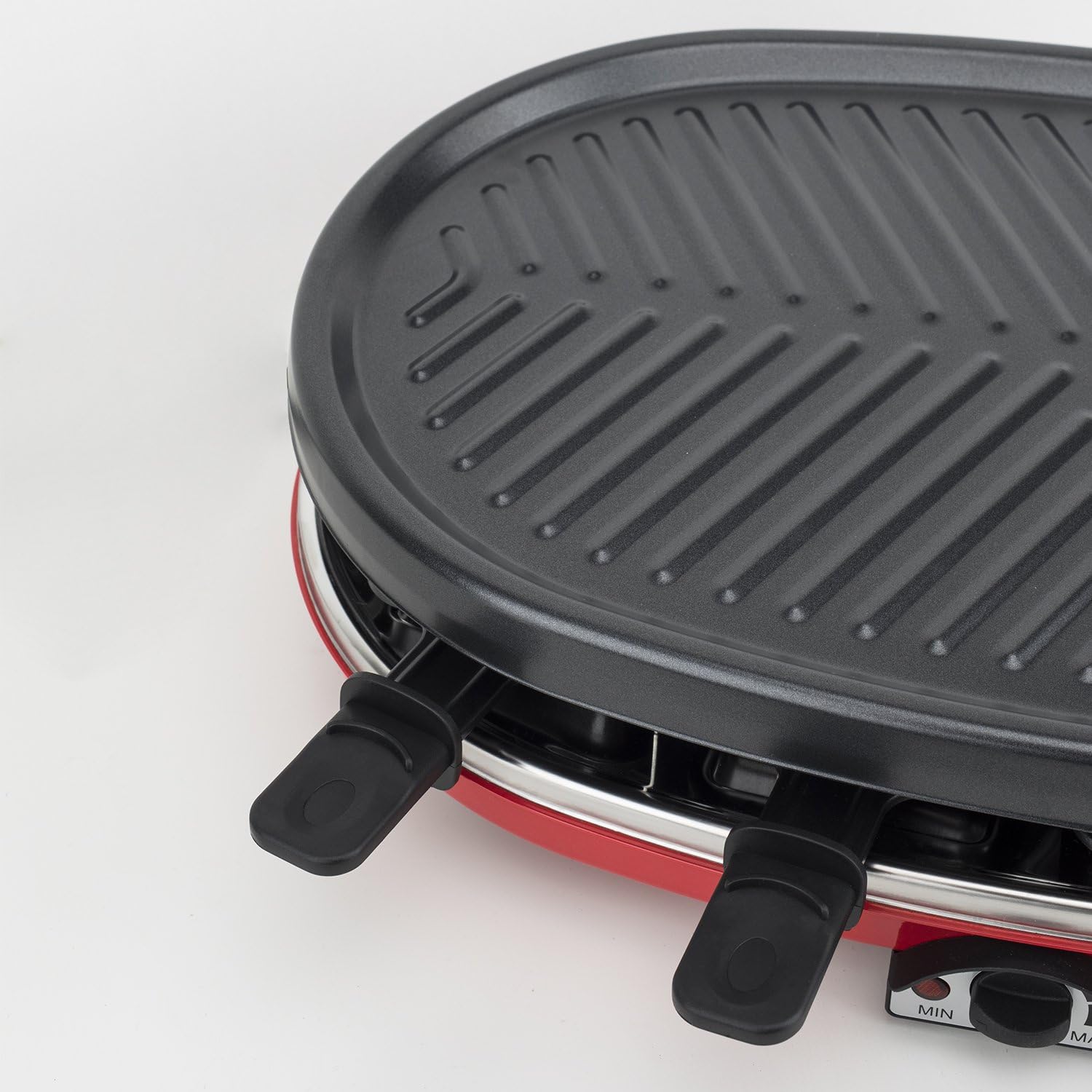H.Koenig - appareil à raclette 4en1, 8 personnes, pierre naturelle, température réglable, RP418