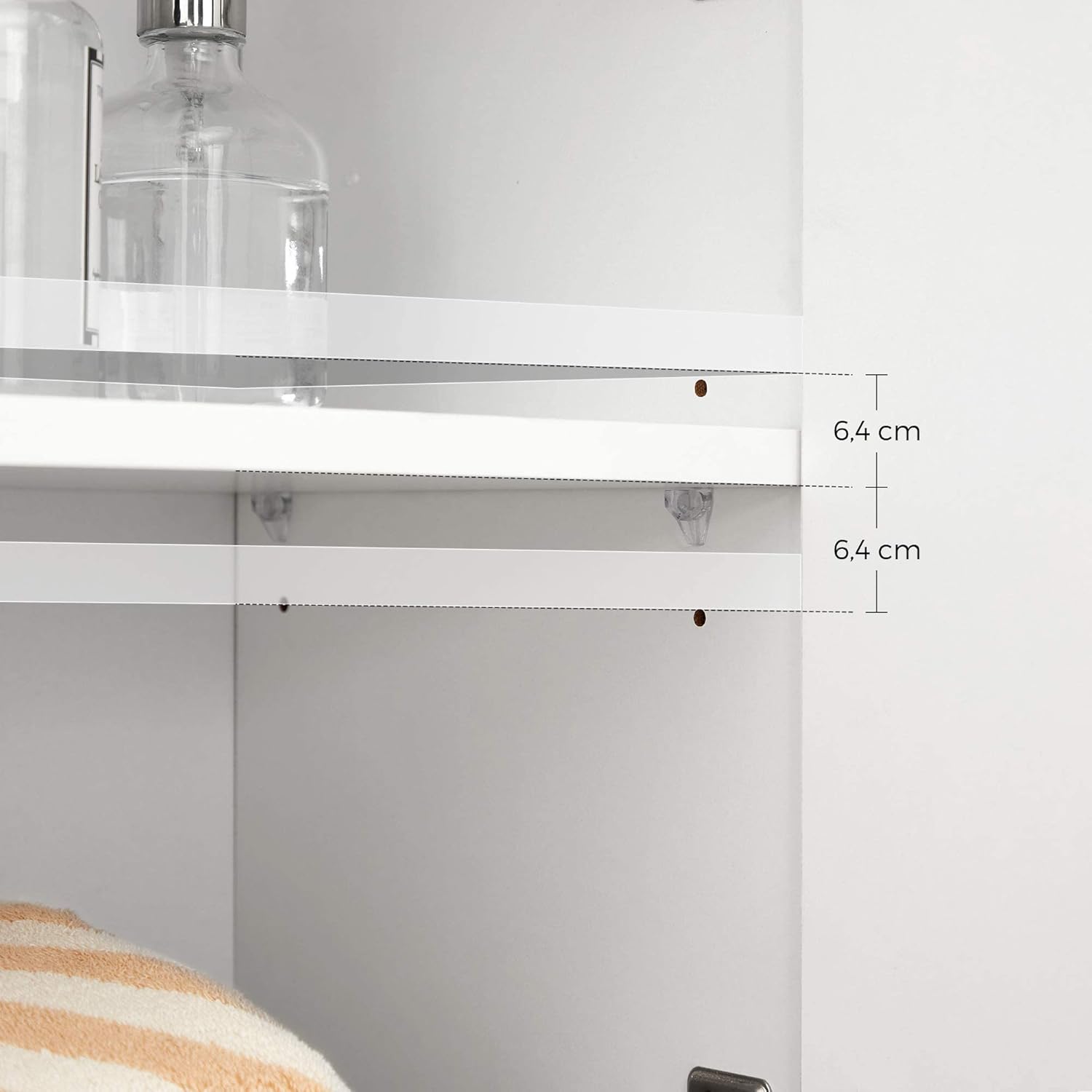 VASAGLE - meuble salle de bain, 60x30x80 cm, tiroir, portes, BBK140W01