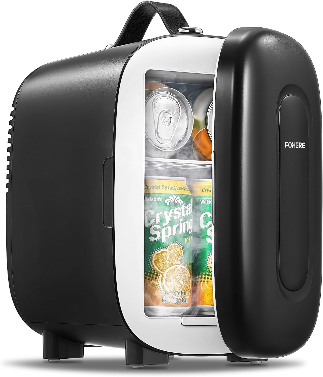 FOHERE - Mini Frigo 5L - compact 6 canettes, AC/DC, cosmétiques, bureau