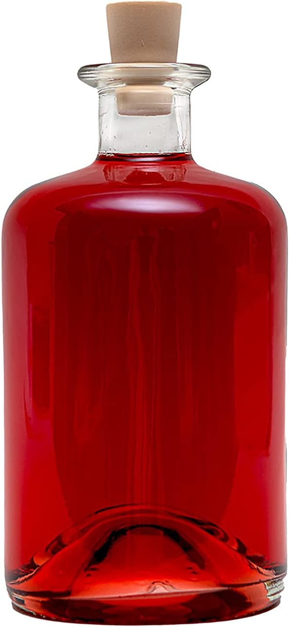 Bouteilles en verre - lot de 4 - 1000 ml - formats variés, usage pharmacie