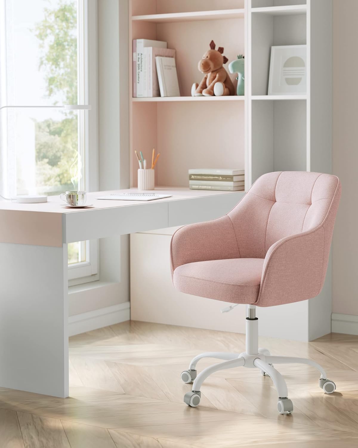 SONGMICS - fauteuil ergonomique - réglable, tissu coton-lin, 110 kg - OBG019P01