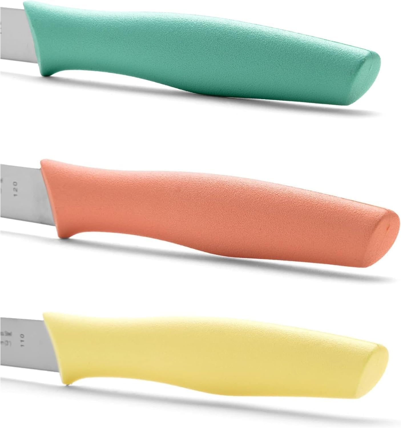Arcos - Nova série - 3 couteaux, inox, ergonomiques, couleurs vives