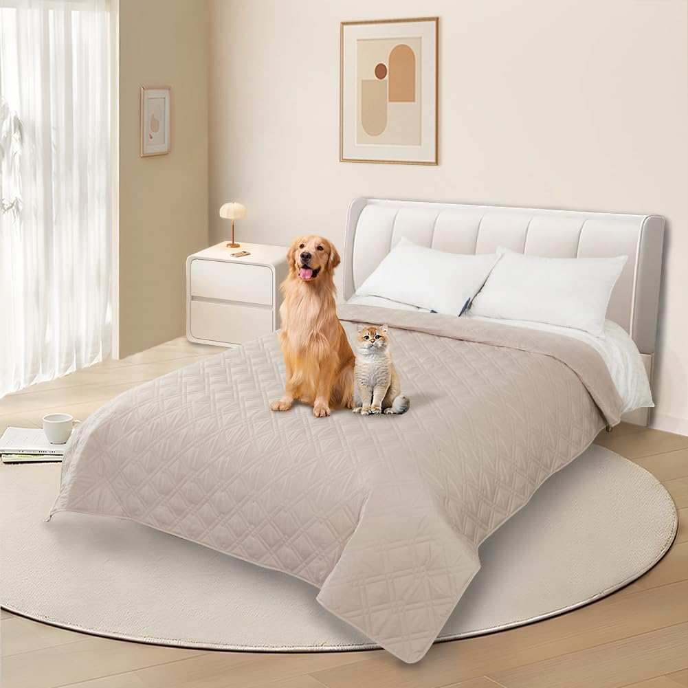 DUJUIKE - housse imperméable canapé - 208x208 cm - protection animaux, base antidérapante