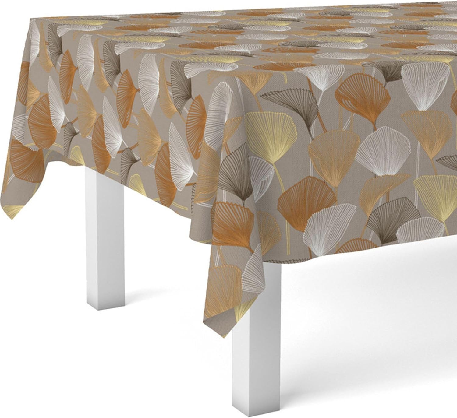 Nappe en toile cirée - Rectangulaire 250x140 cm - Anti-taches, imperméable, facile à entretenir, marron