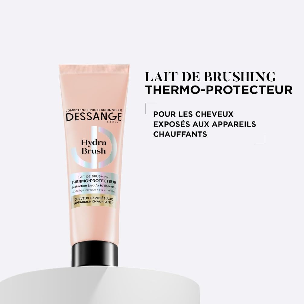 DESSANGE - Lait thermo-protecteur Hydra Brush - 140ml - hydratation, protection chaleur, acide hyaluronique, huile de ro