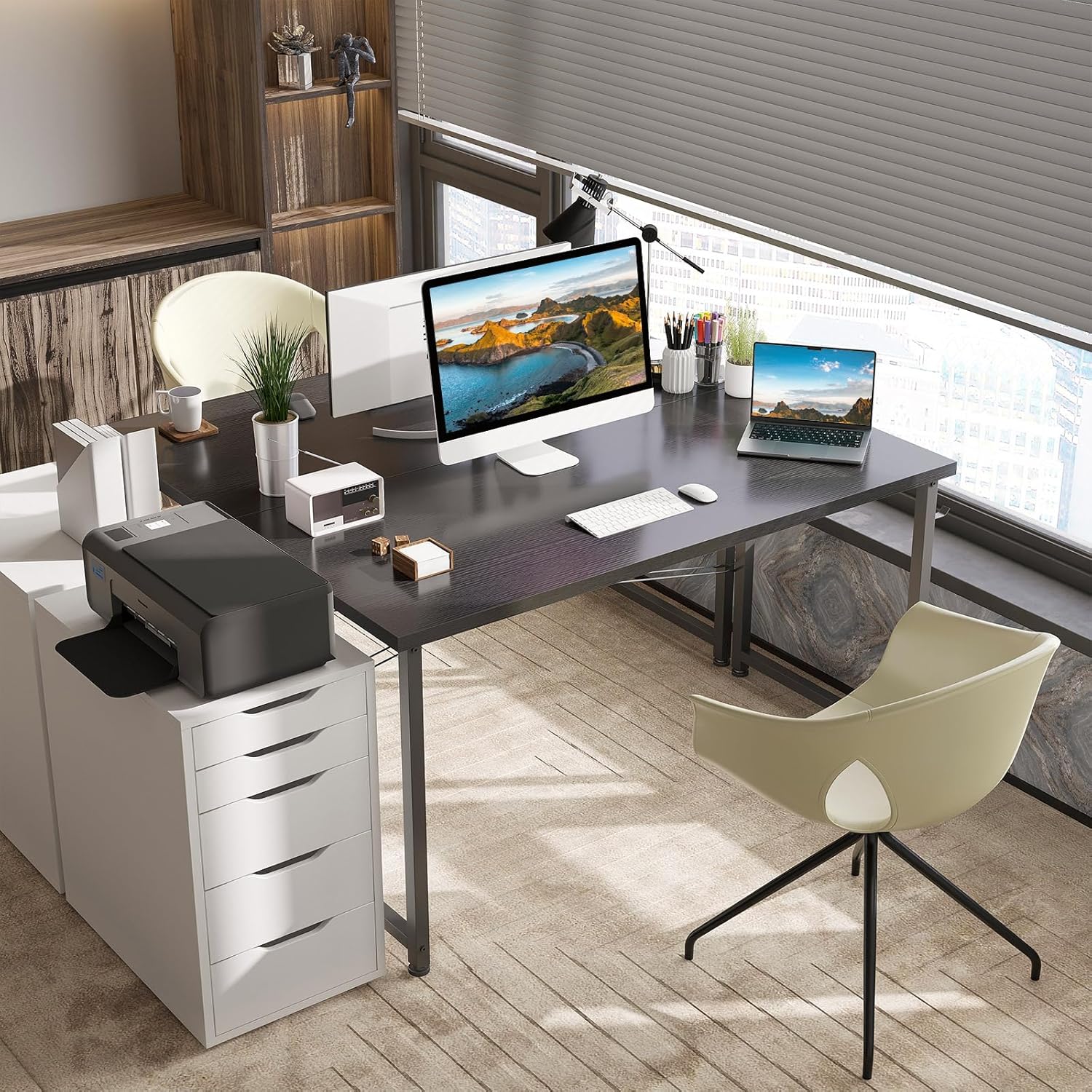 ODK - bureau informatique - 120x48cm - table d’étude, noire
