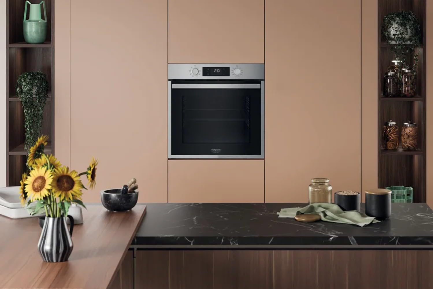 Hotpoint - Four encastrable série HAO - 71L, catalyse, multifonction, inox - HAO455CX