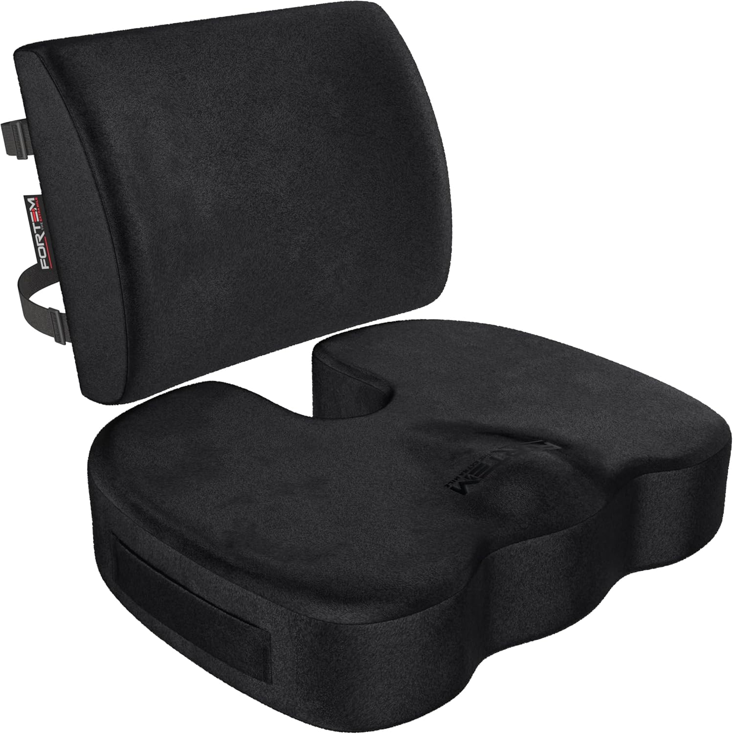 FORTEM - coussin lombaire mémoire de forme - ergonomique, antidérapant, soutien prolongé