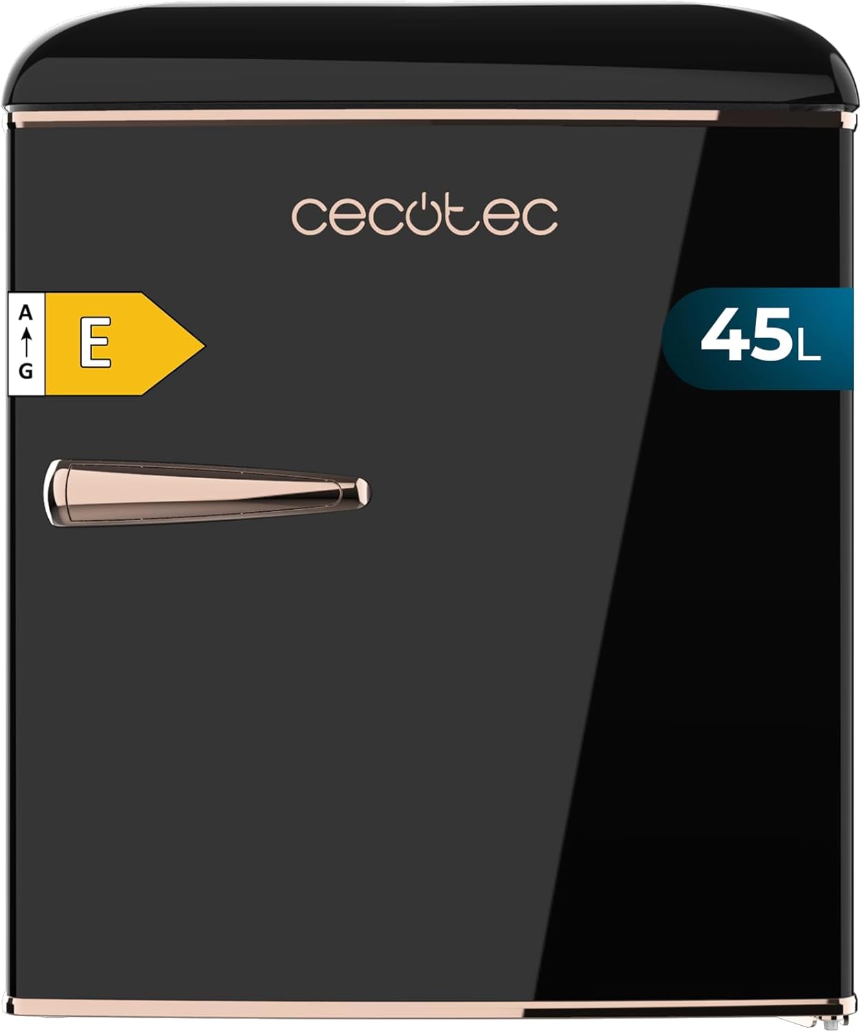 Cecotec - Bolero CoolMarket TT Origin - 55x44,7cm - mini frigo, classe E, bac à glace, poignée chromée