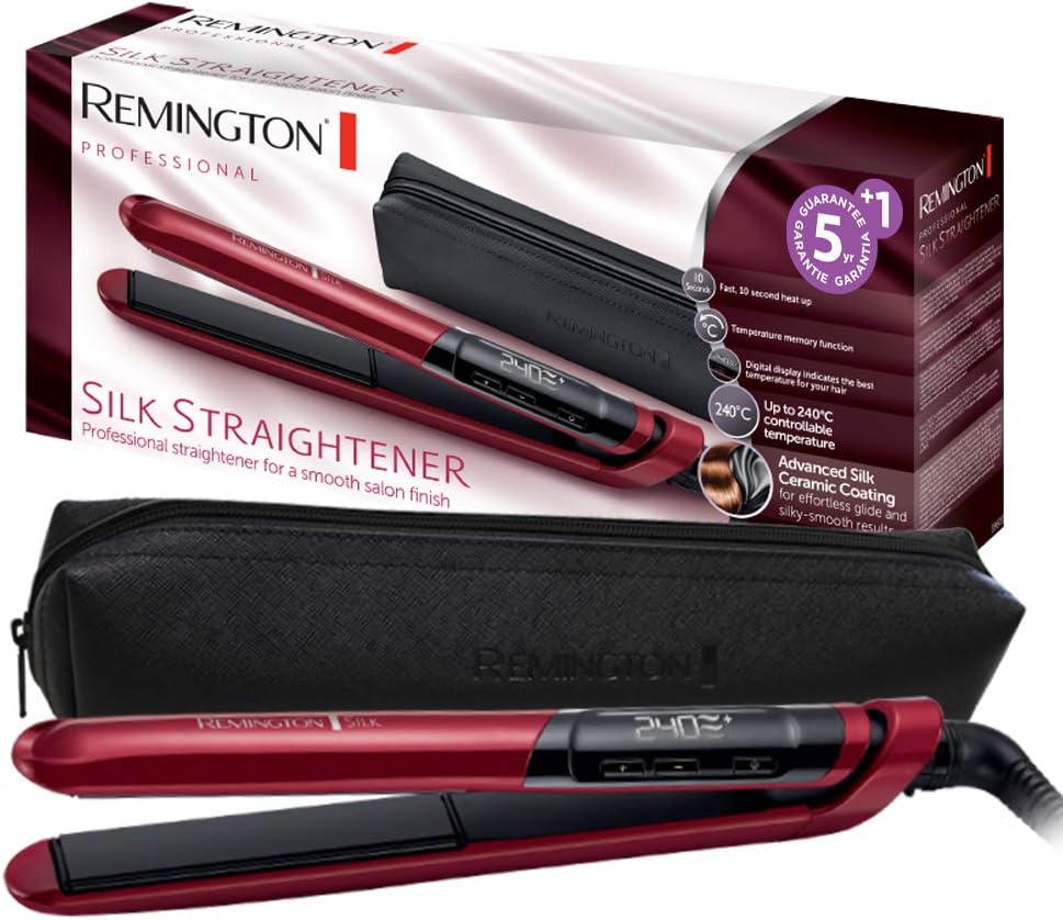 Remington - Lisseur Silk - écran LCD, céramique soie, 150-240°C, S9600