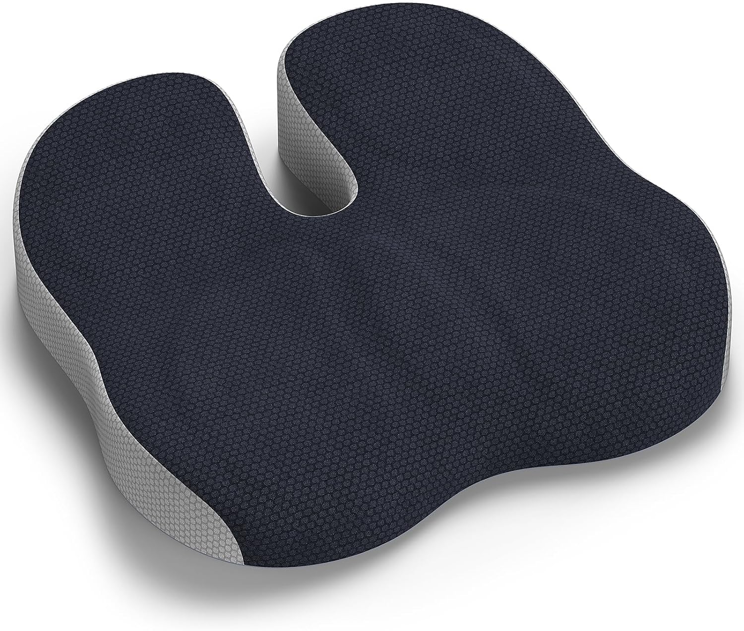 Coussin coccyx - ergonomique, soulage douleur hanches & sciatique, assise chaise bureau, gris foncé