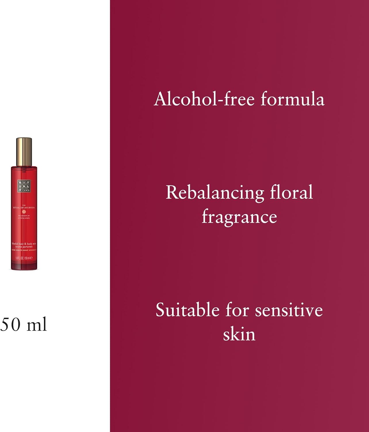 Rituals - Ayurveda série - 50ml - brume cheveux & corps apaisante