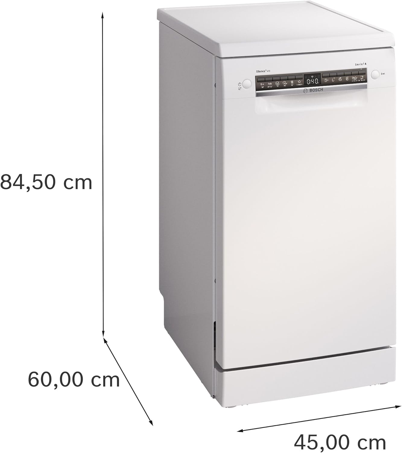 Bosch - Série 4, 45 cm - acier brossé anti-traces