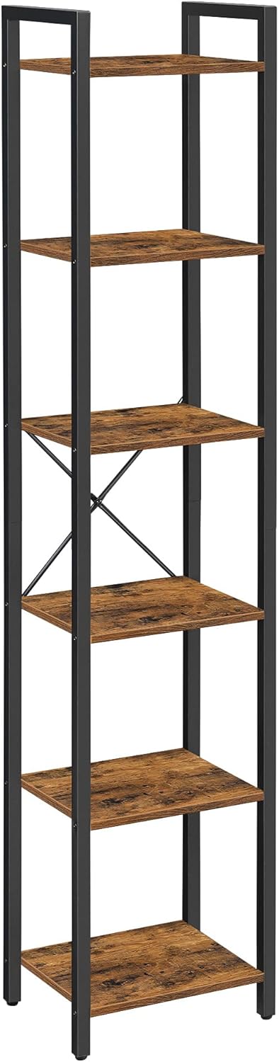 VASAGLE - étagère industrielle 30x40x187,5 cm, 6 niveaux, rangement, LLS101B01