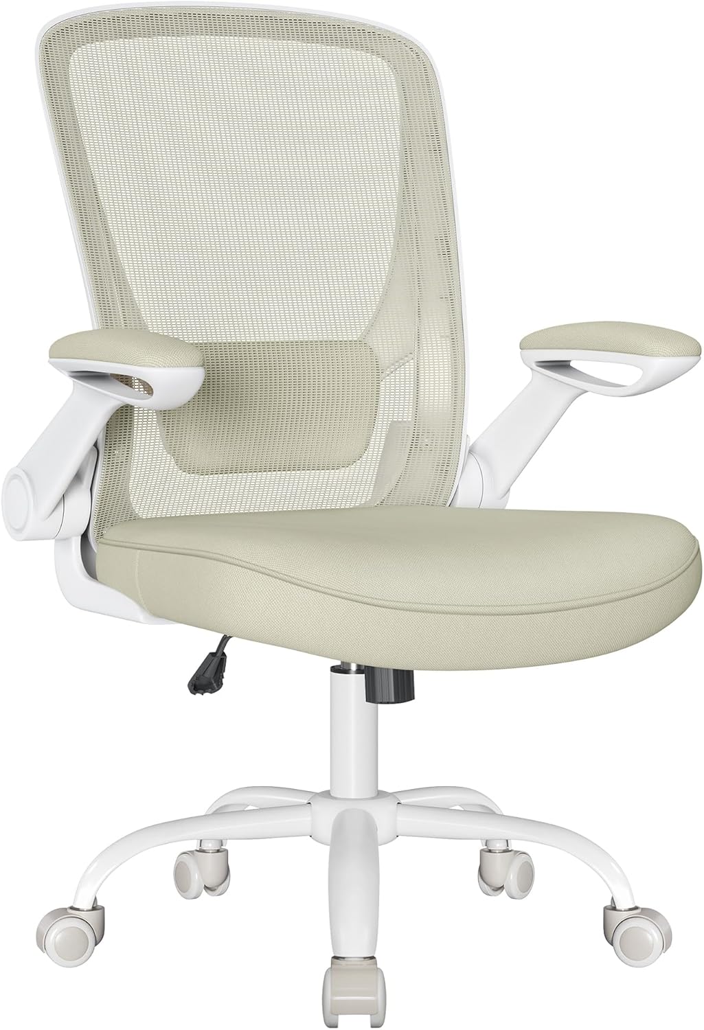 SONGMICS - chaise de bureau ergonomique - 53cm - maille, support lombaire, accoudoirs rabattables, OBN037K02