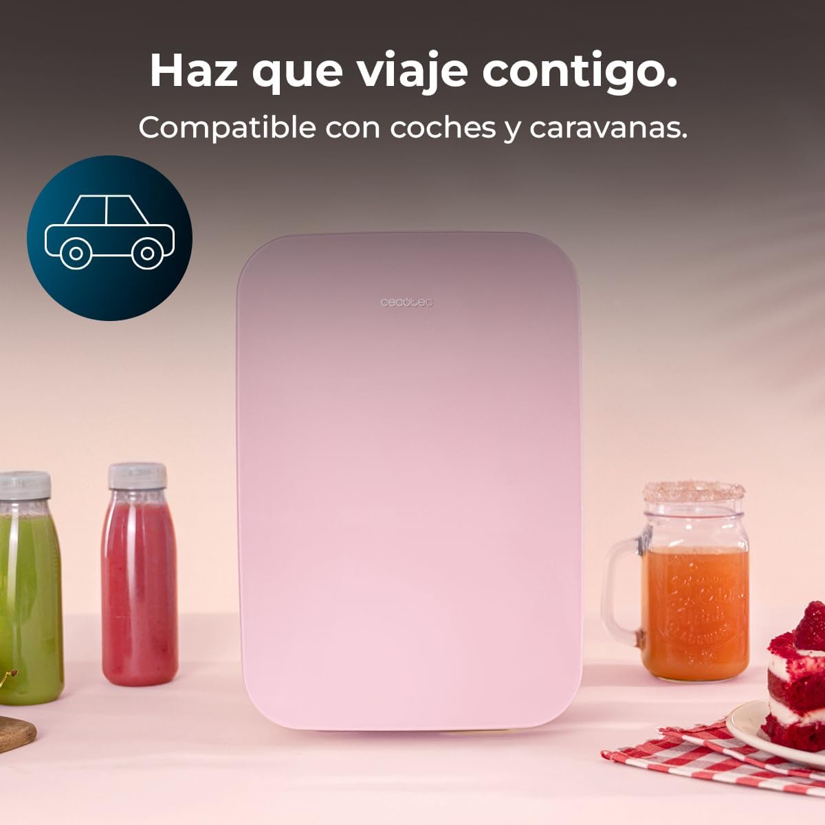 Cecotec - Bolero MiniColing 6L - 6L compact - chaud/froid, 12-220V, Bahamas Pink
