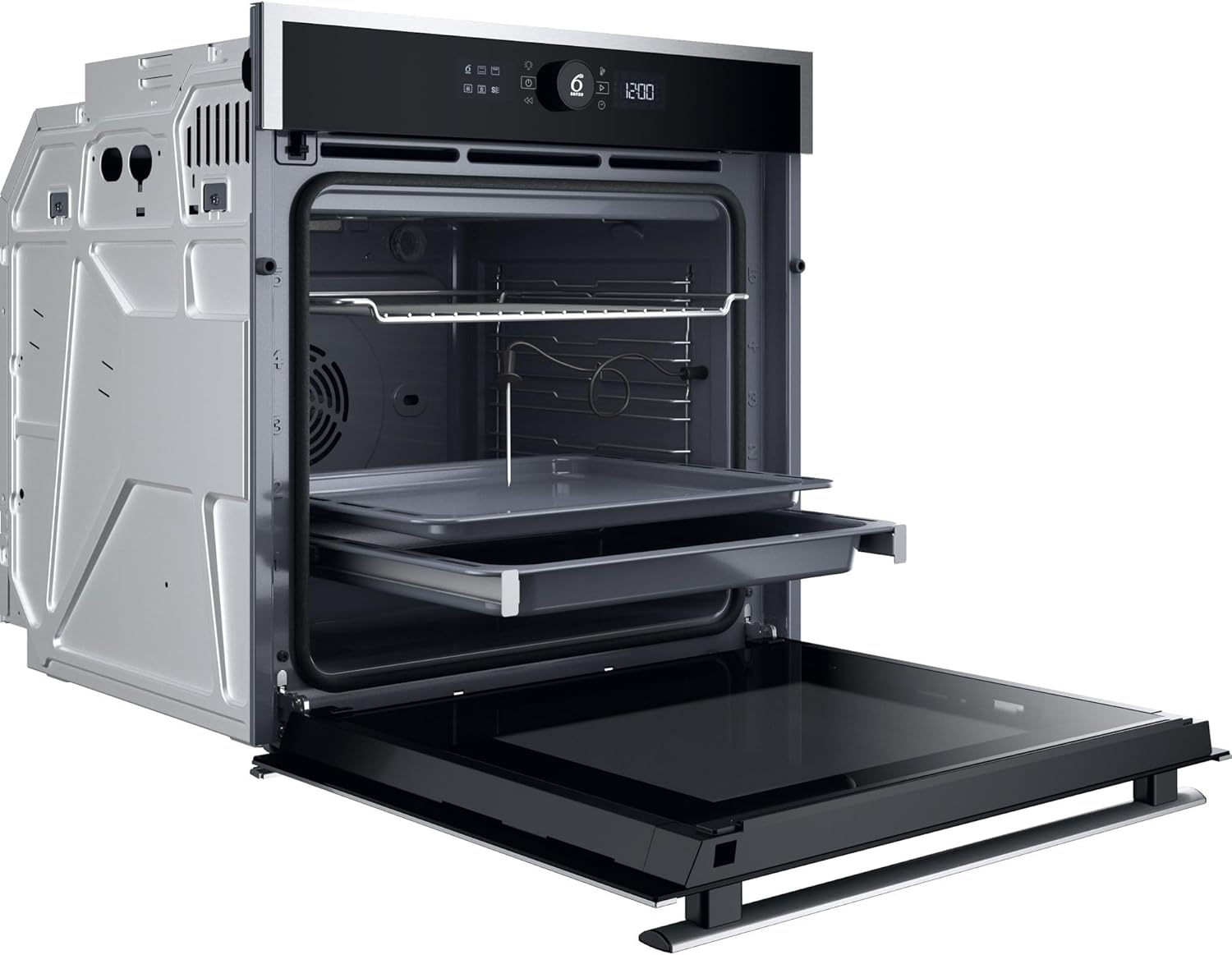 Whirlpool - Four multifonction encastrable 60cm, inox, grande capacité, WOI4S8PPM1SX
