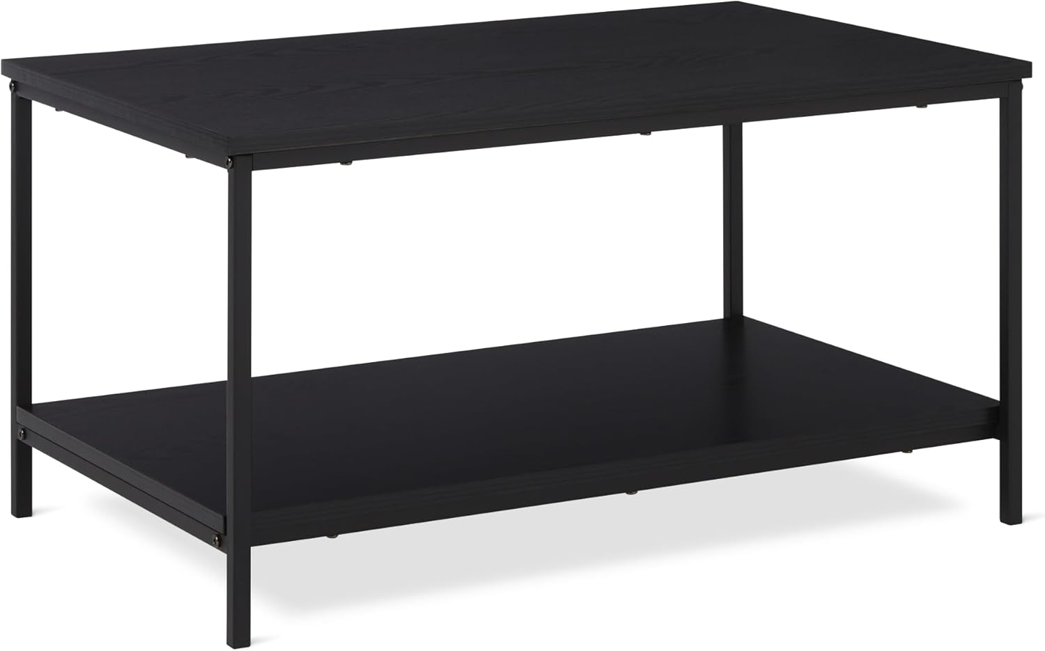 melyano Basics - Table Rectangulaire Moderne - 50,5x80x42cm - étagère inférieure, noire
