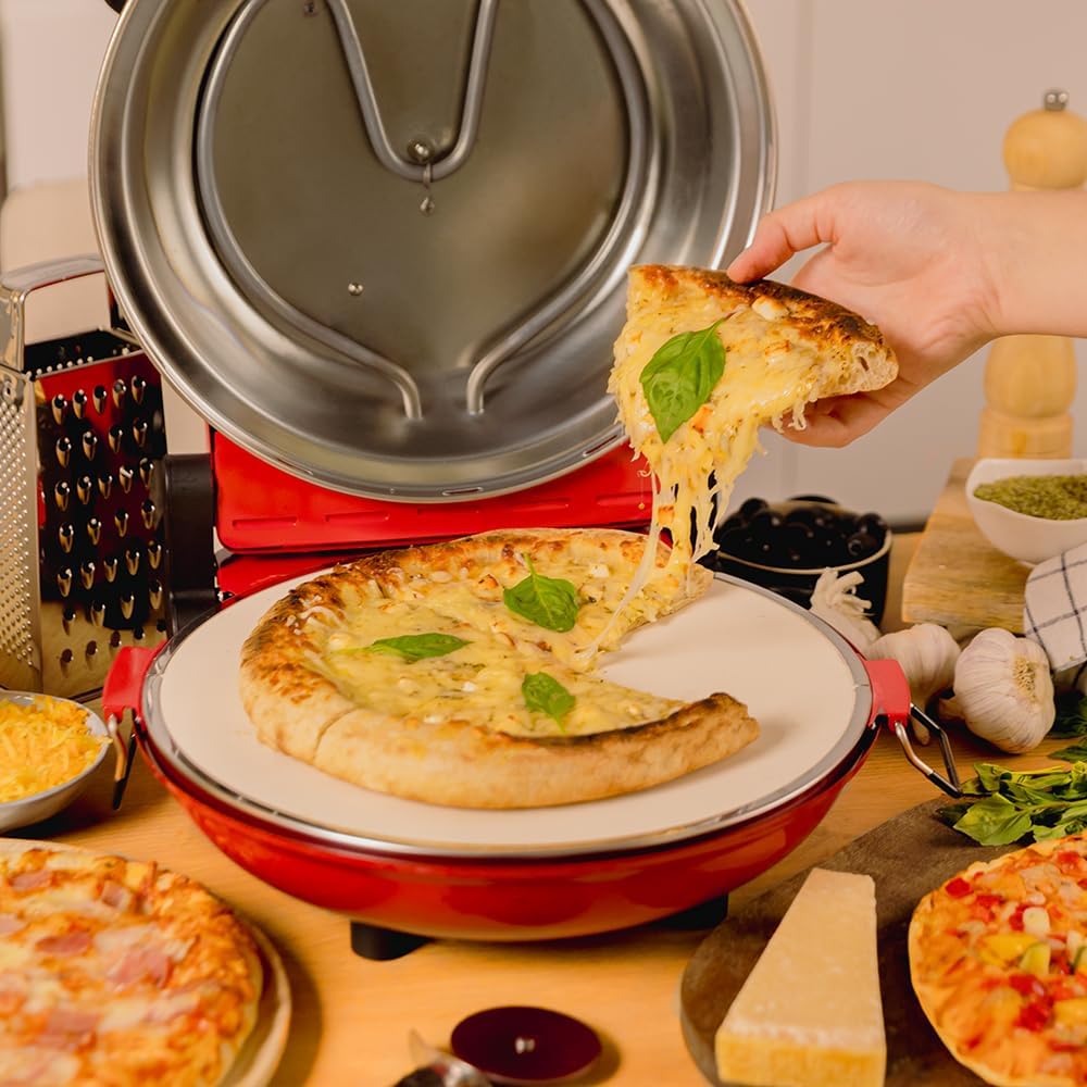 Cecotec - Fun Pizza&Co Mamma Mía - 1200W, 420ºC, pierre, minuteur 15min
