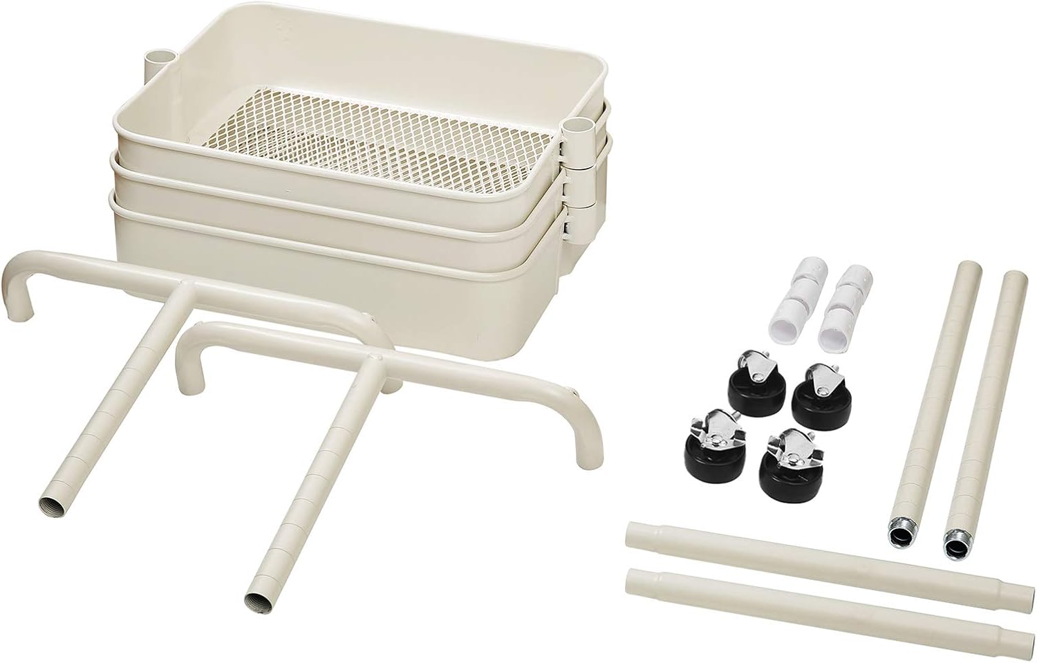 SONGMICS - chariot 3 niveaux - tablette réglable, freins, BSC60WT