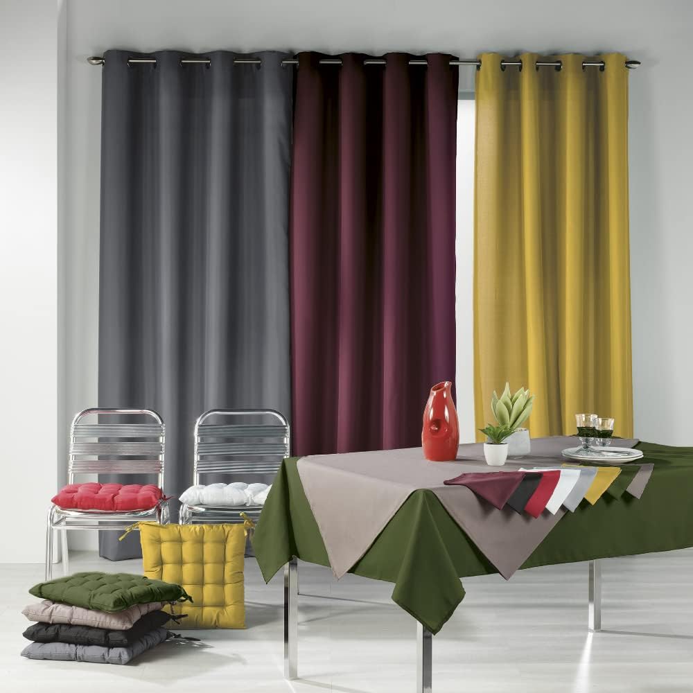 Nappe - Rectangle Essentiel - 140x250 cm - Polyester uni kaki