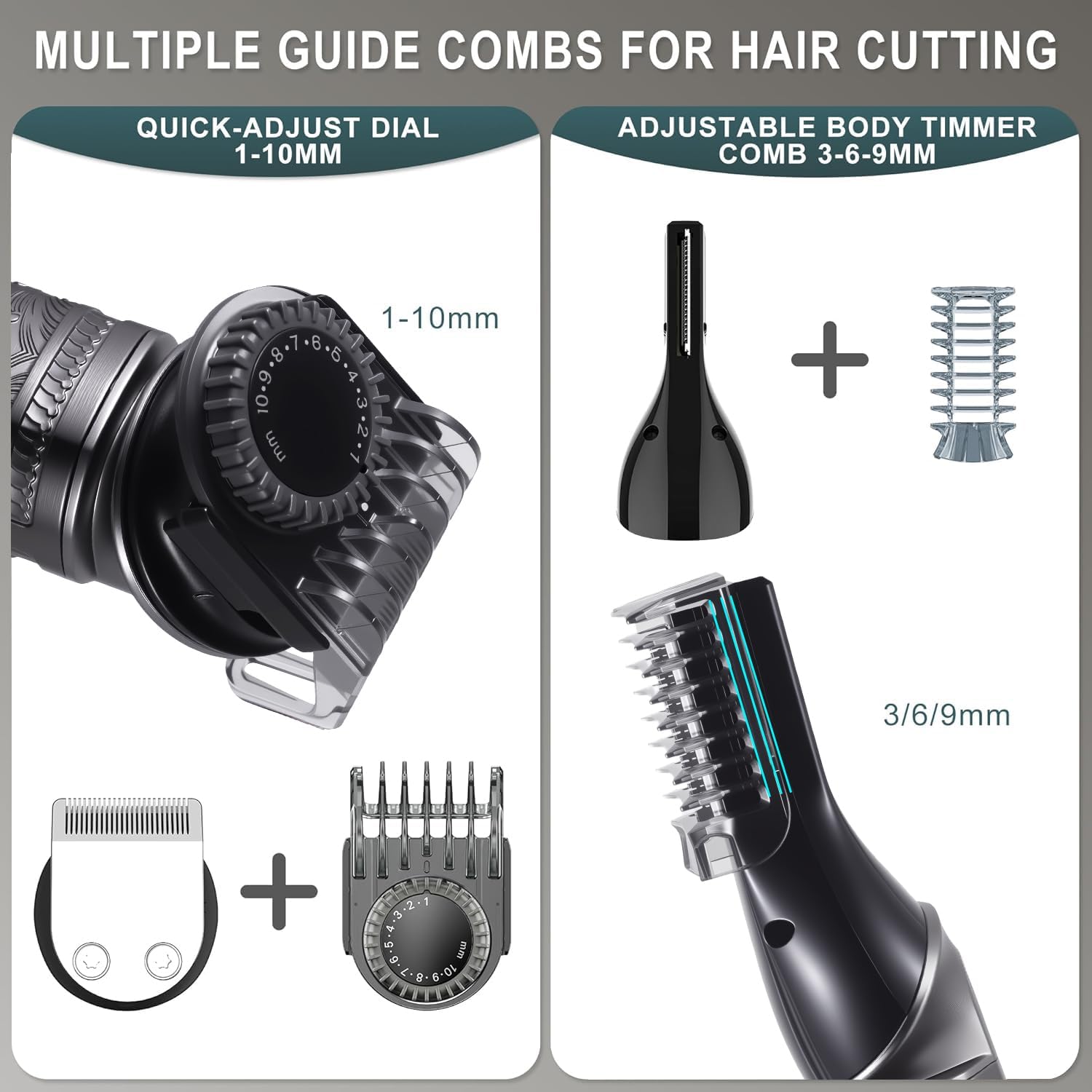 Hatteker - tondeuse barbe sans fil, compacte, autonomie 609G