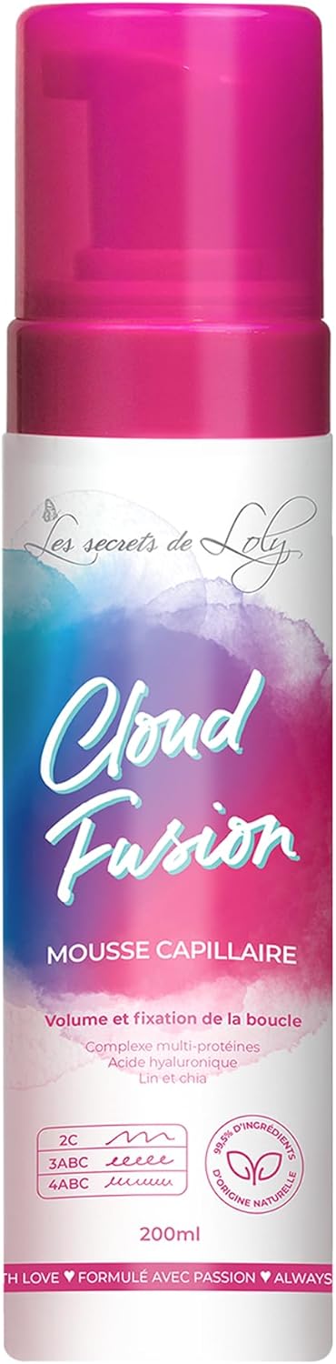 Les Secrets de Loly - Cloud Fusion - 200ml - mousse fixante volume et définition cheveux bouclés