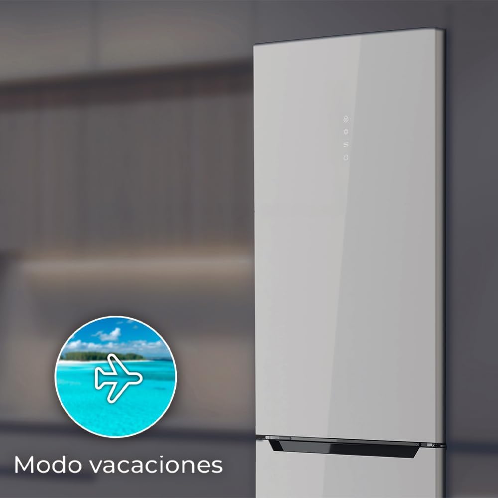 Cecotec - Bolero CoolMarket Combi 356 - 356L - No Frost, Multi Airflow, porte réversible