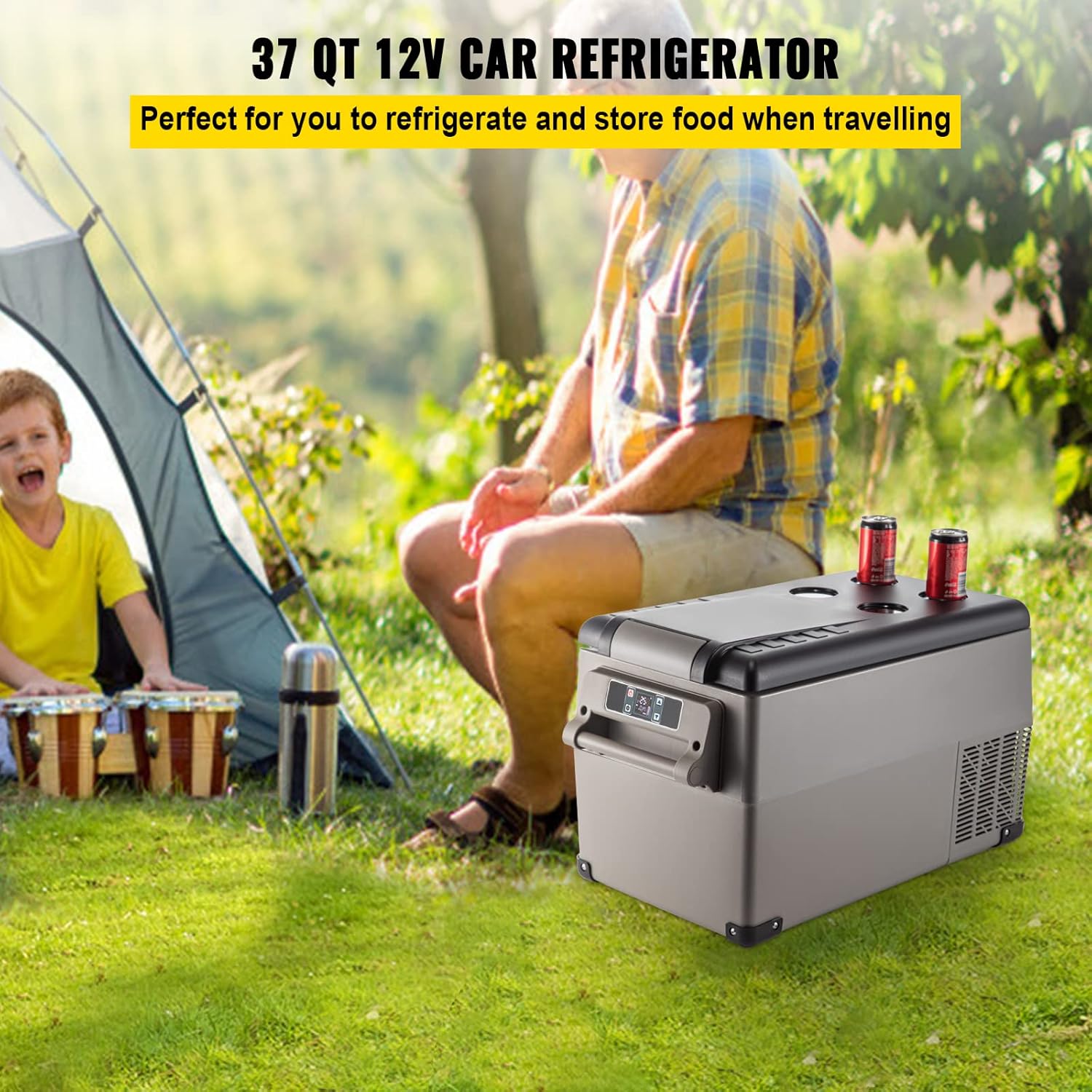 VEVOR - Glacière électrique 35L - 69,3x34,5x38,1cm - LCD, -20 à 20°C