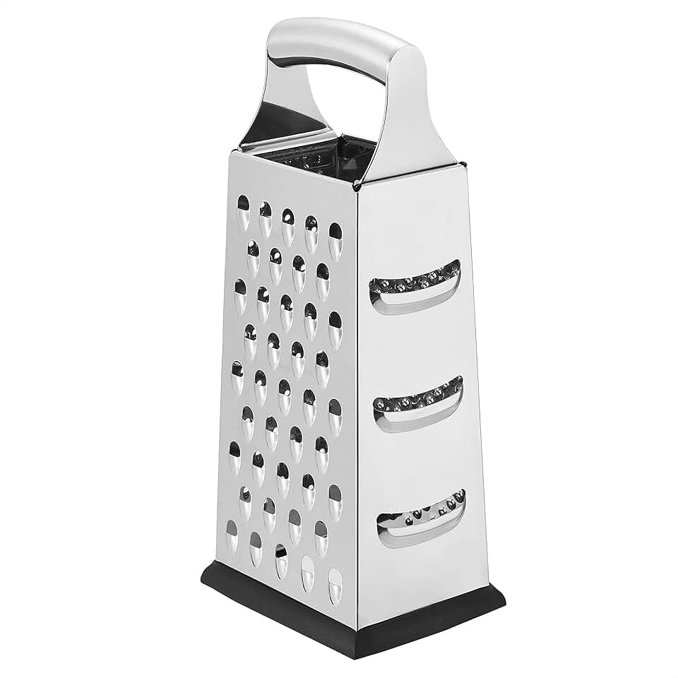 melyano Basics - Râpe à fromage 4 côtés - 22,8 cm - inox, base antidérapante