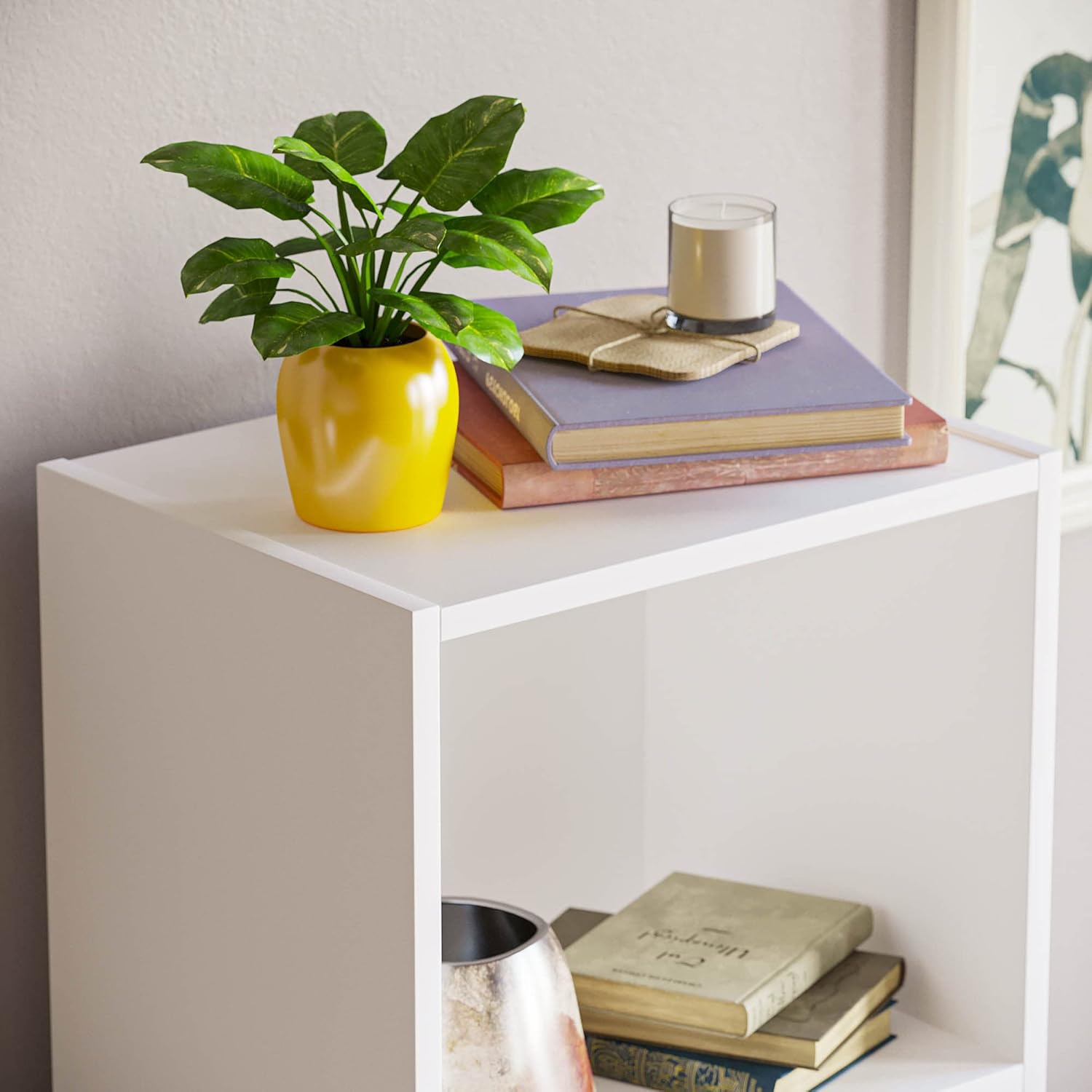 Vida Designs - Oxford bibliothèque 4 étages bois blanc - rangement compact