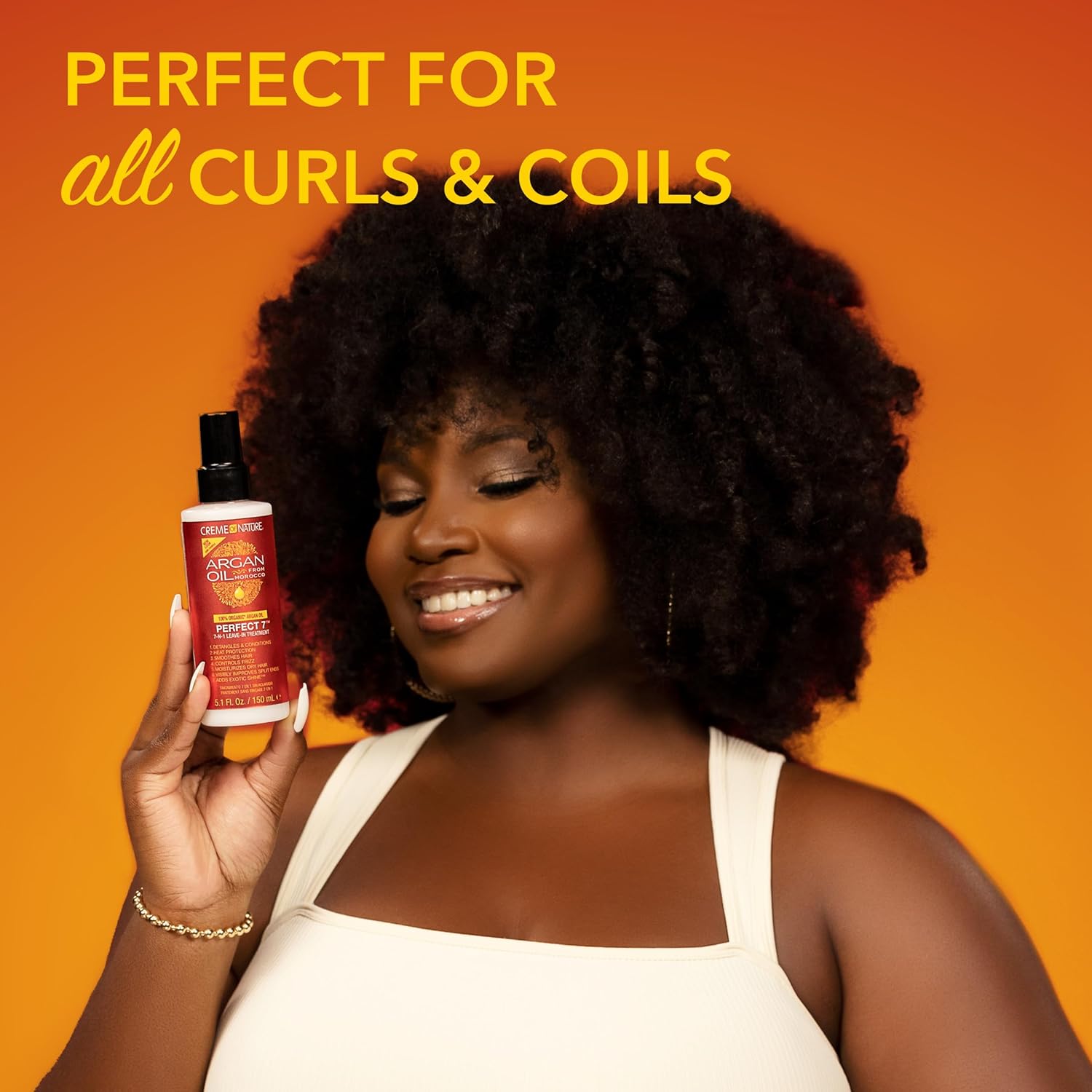 Creme of Nature - Perfect 7 spray - 150ml - Soin argan 7 en 1 sans rinçage