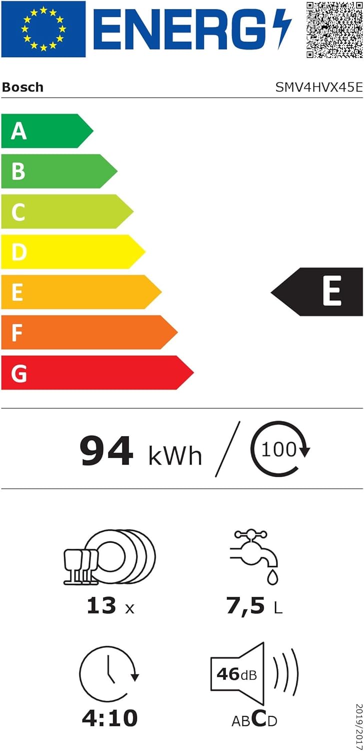 Bosch - lave-vaisselle Série 4 intégrable 60cm 13 couverts silencieux SMV4HVX45E