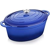 Velaze Casserole en fonte, Casserole à induction pour ragoûts et brasés, Cocotte Cocotte avec Cop...