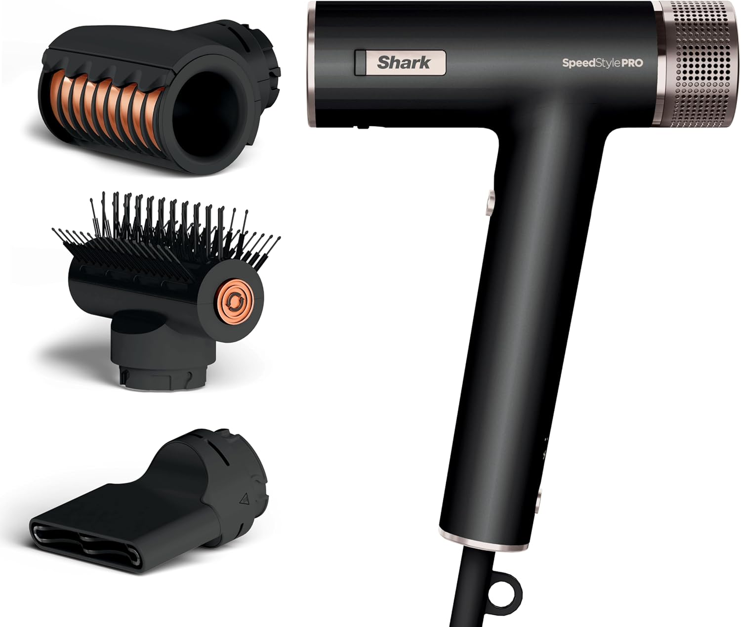 Shark - Sèche-cheveux SpeedStyle Pro, léger, ionique, 3 embouts, séchage rapide, protection thermique, HD731EU