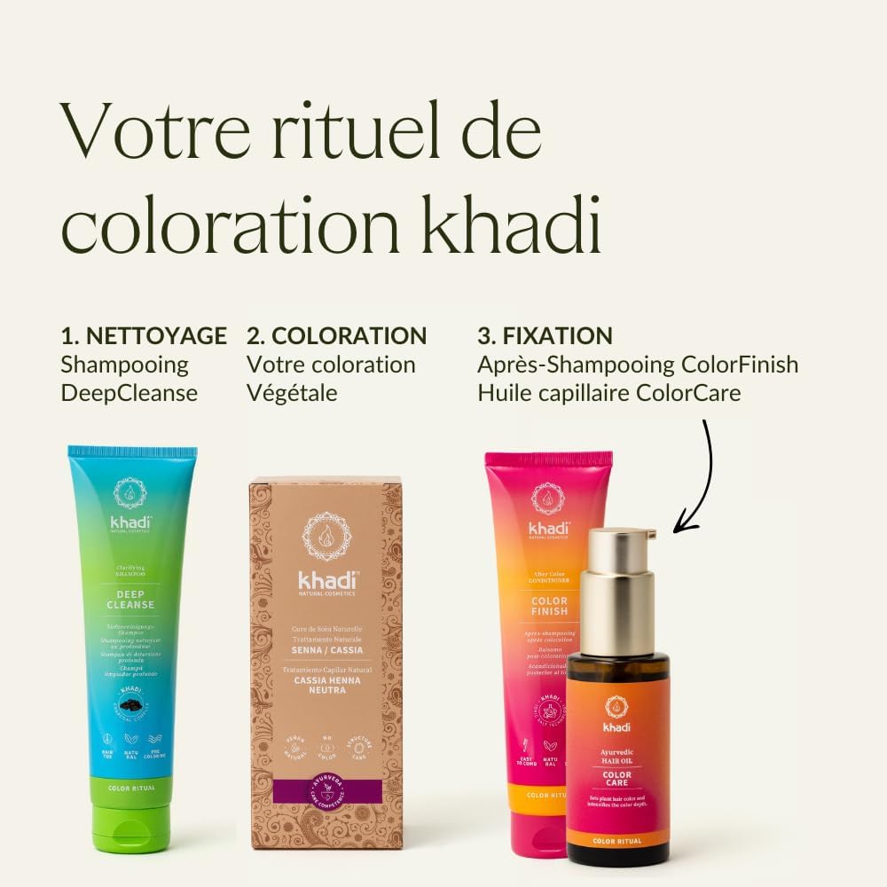 Khadi - Senna Cassia - 100 g - soin intensif incolore, brillance, volume