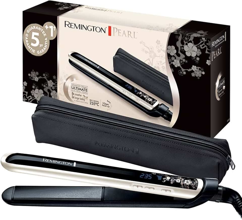 Remington - lisseur Pearl - plaques céramique, LCD, 150-235°C, S9501