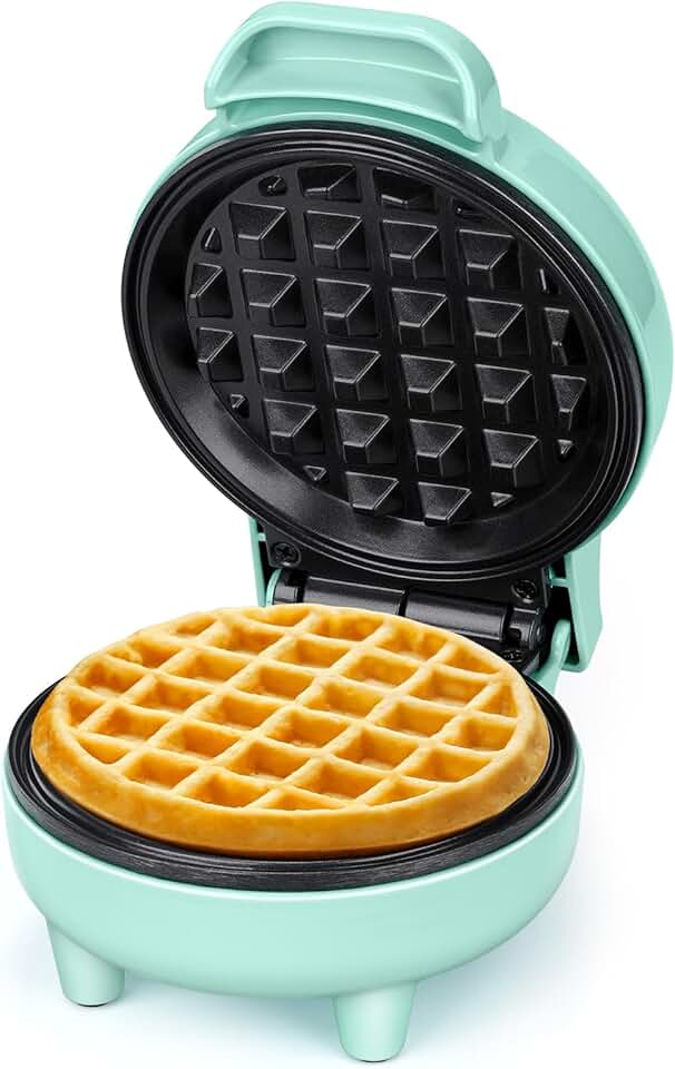 SNAILAR - mini gaufrier classique, compact, 550W, vert, petit format