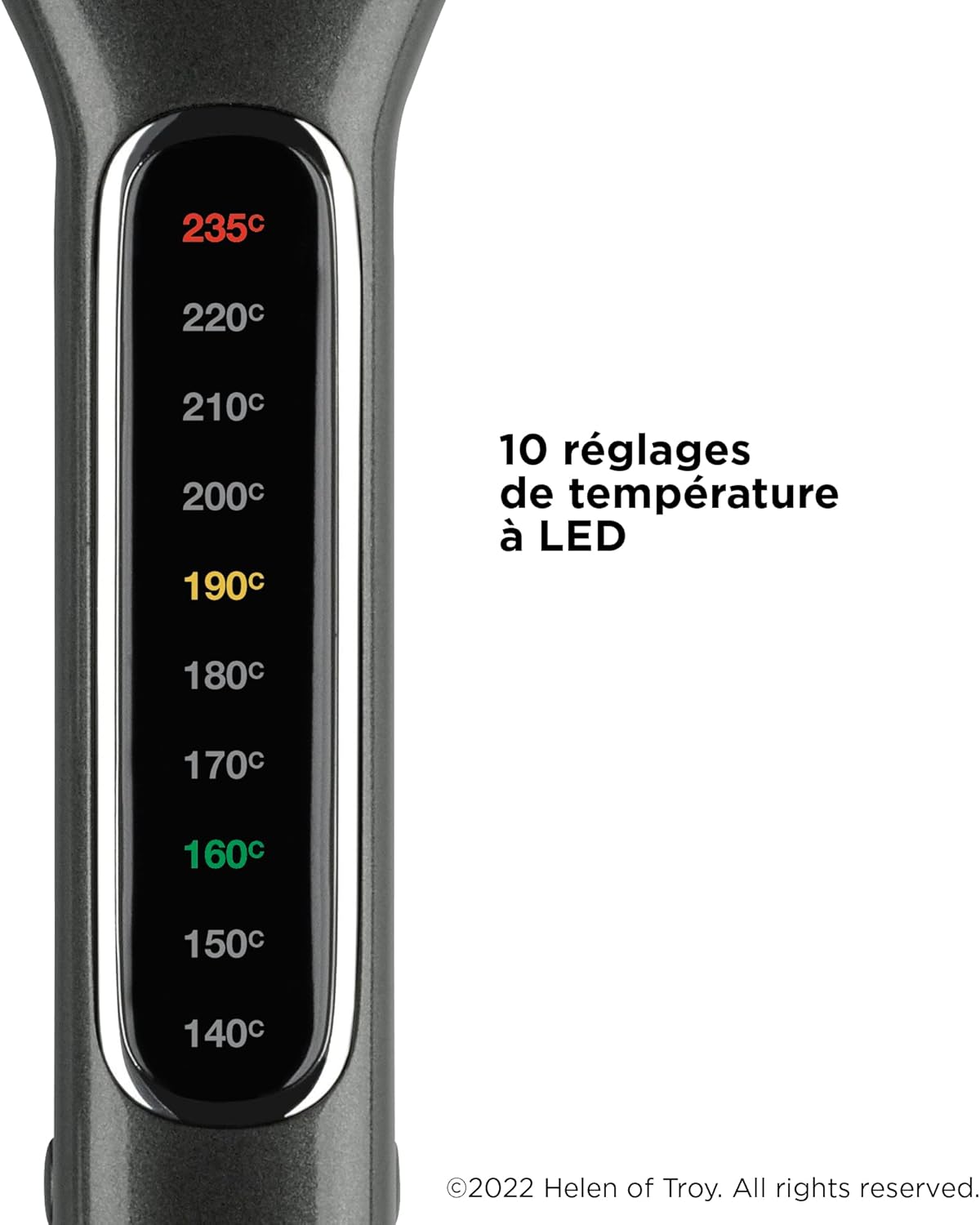 Revlon - lisseur double plaques, cuivre/céramique, LED, 10 temp. - RVST2204E