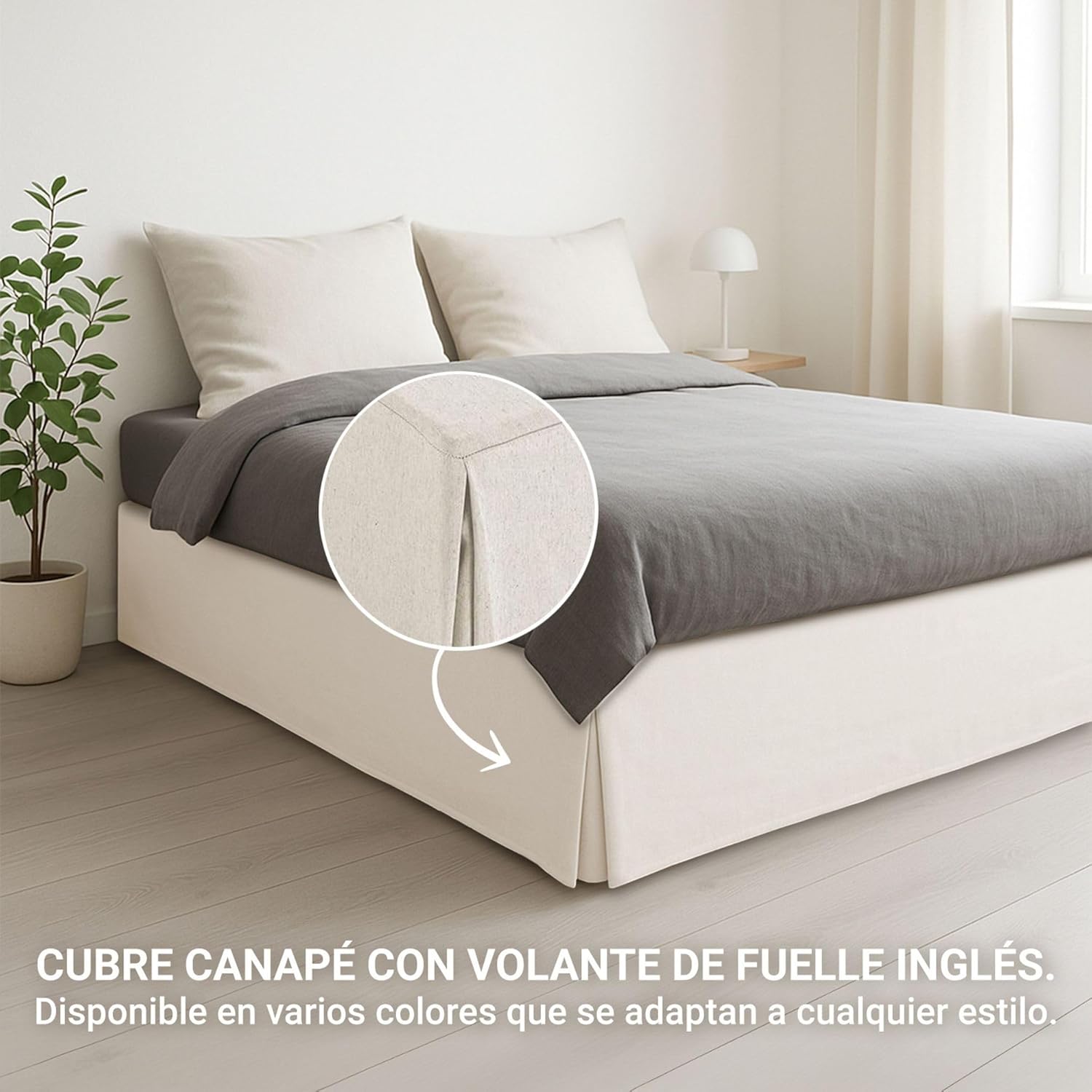 Protège-canapé - ivoire, 160x190/200 cm, antidérapant, respirant, fabrication Espagne