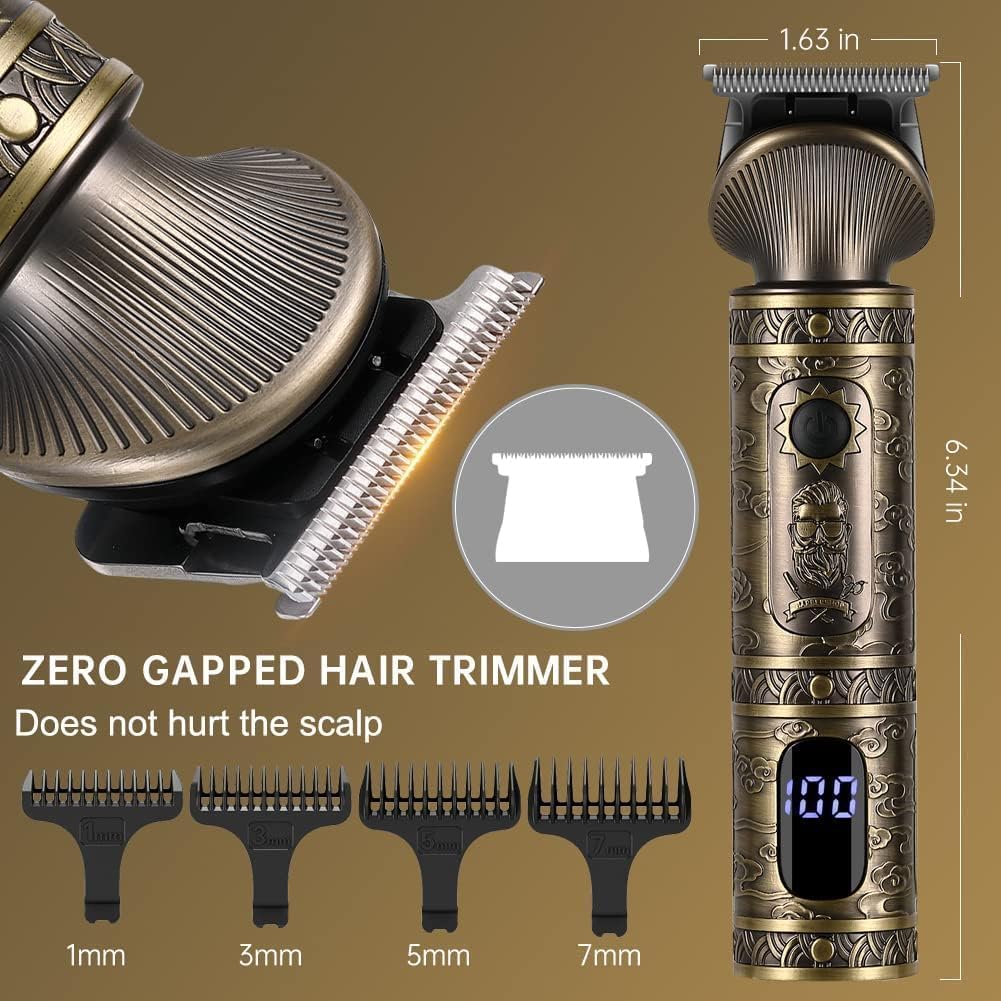 Surker - Tondeuse barbe 7en1 - lame T, coupe 0mm, précision