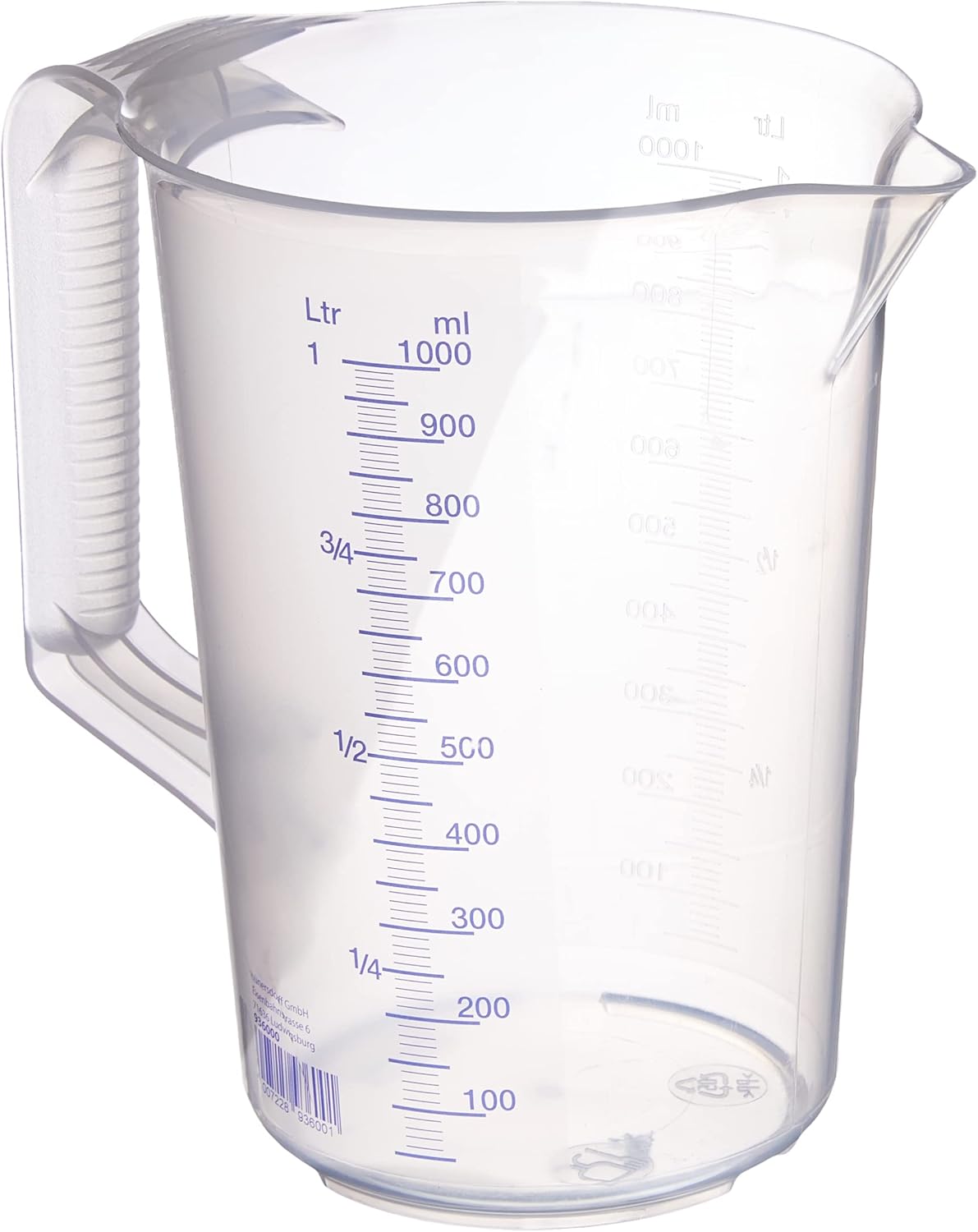 Hünersdorff - récipient gradué transparent - mesure précise - 936000