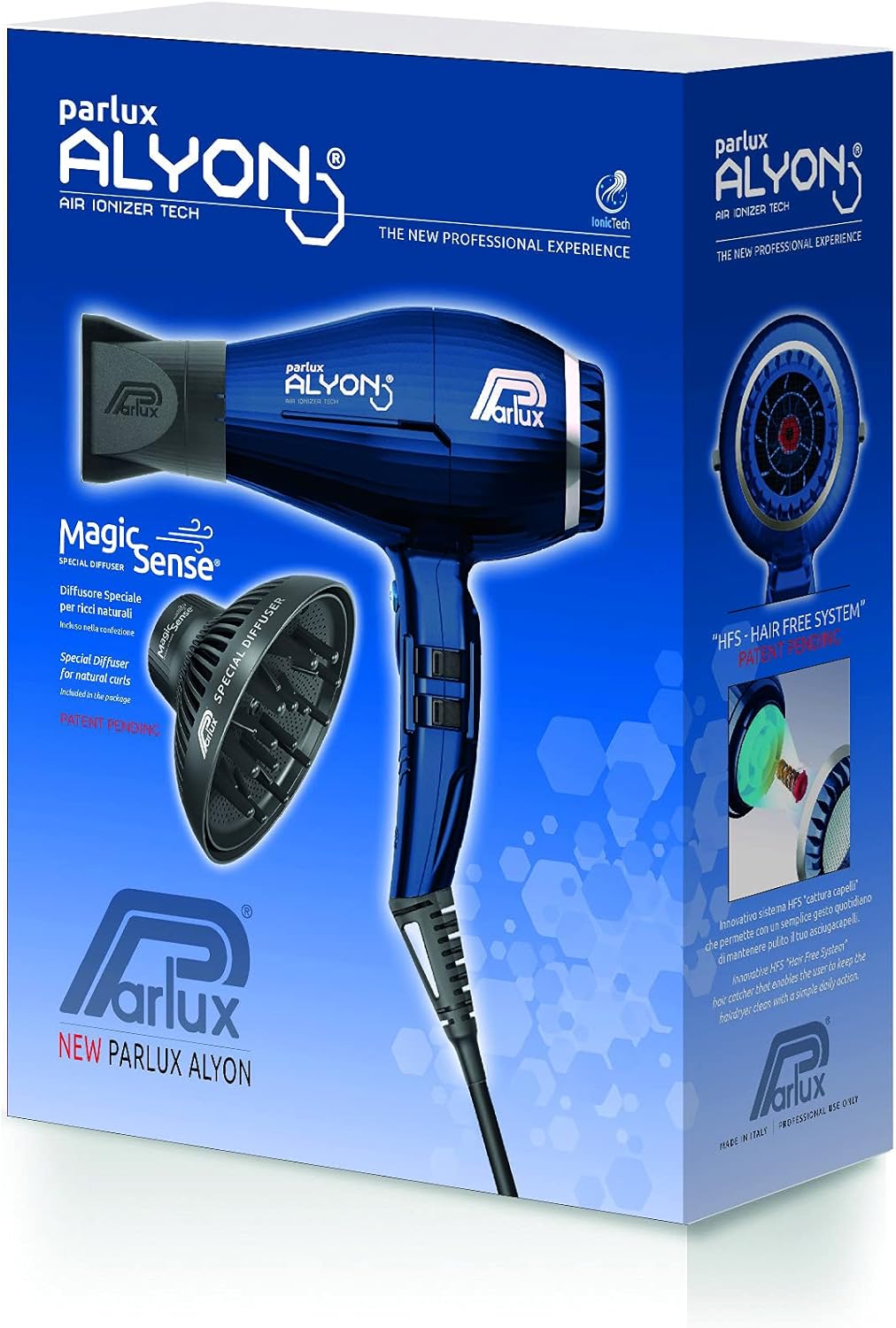Parluc - Parluc Alyon Blue Notte - sèche-cheveux pro + diffuseur - PHON PARLUC ALYON BLU NOTTE PACK