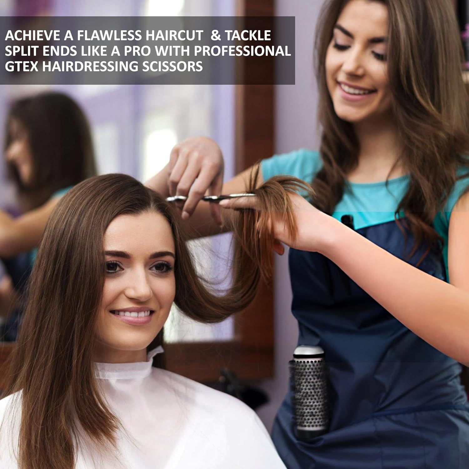 GTEX - Ciseaux coiffure professionnels - 6,5 pouces - acier inox haute teneur en carbone, kit hommes femmes