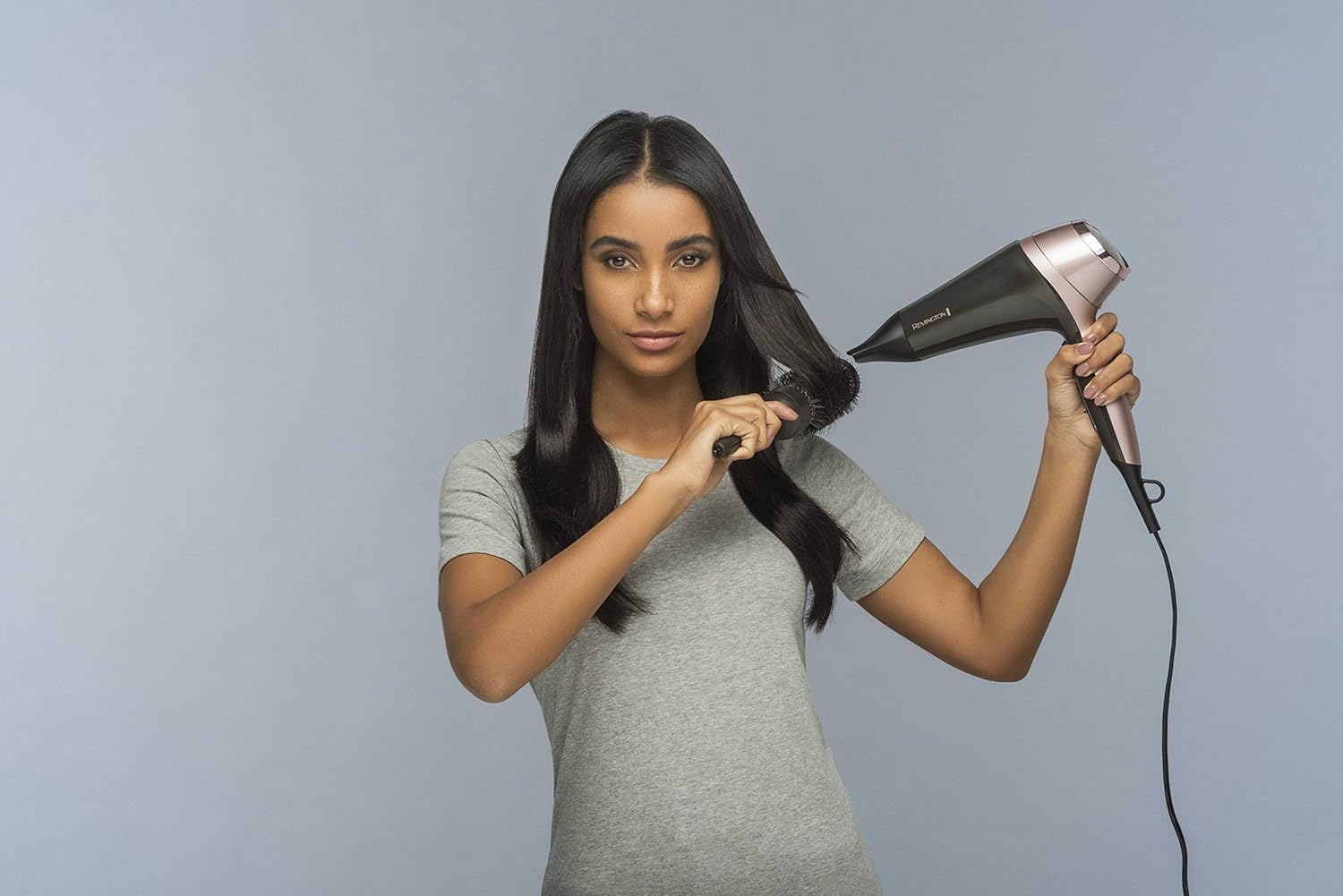 Remington - Sèche-cheveux Curl&Straight - 2200W - 3 températures, 2 vitesses, accessoires - D5707