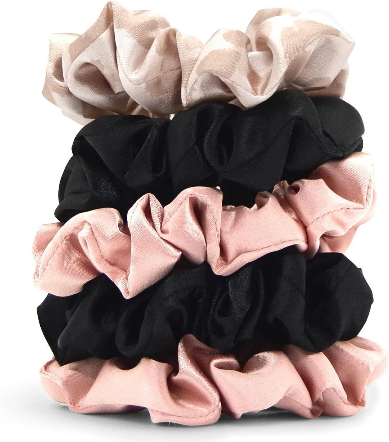 Kitsch - Chouchous satin femme - lot de 5 - ultra doux, anti-frisottis, usage jour & nuit
