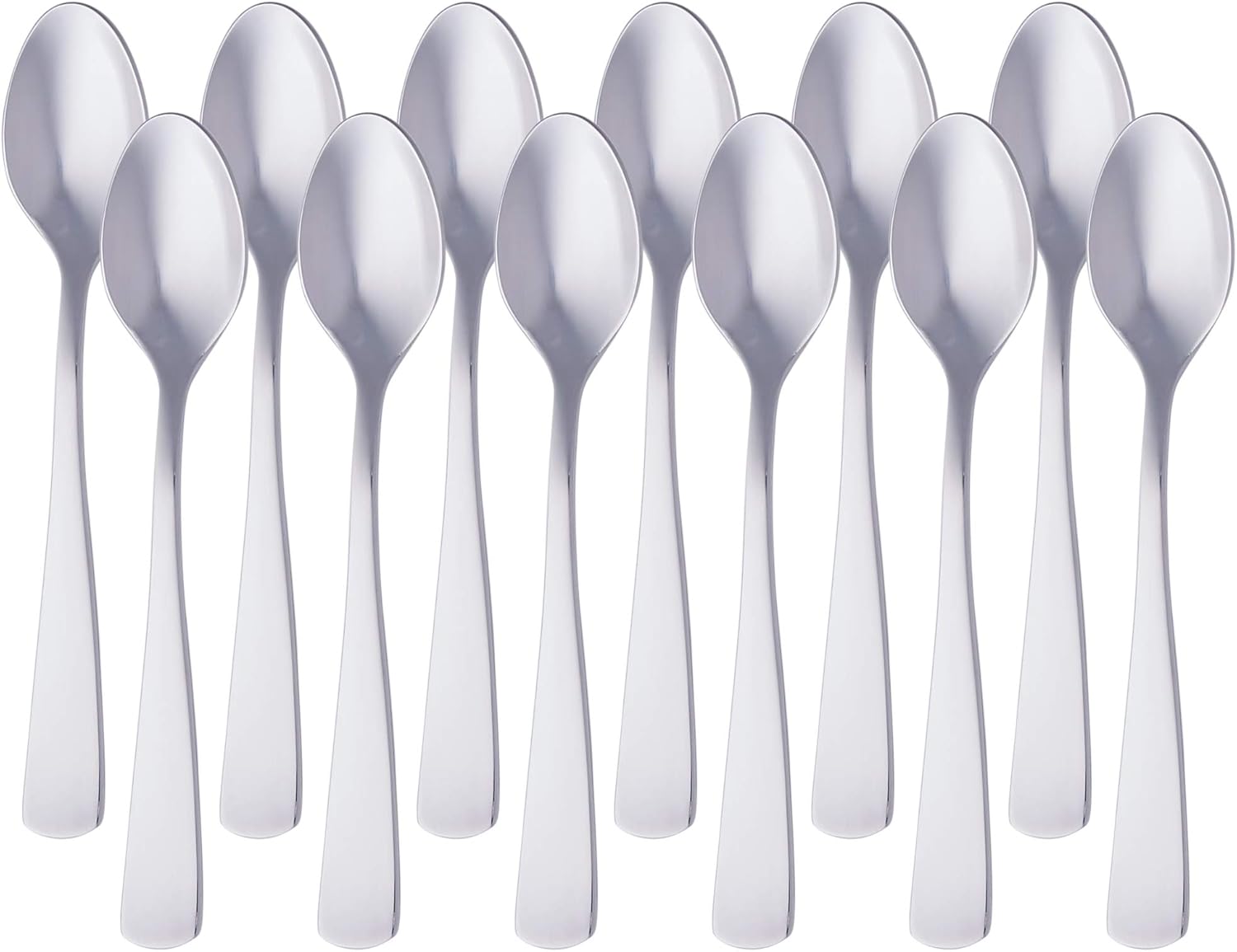 melyano Basics - Cuillères à café carrées - 14,1 cm - Acier inox, lot 12